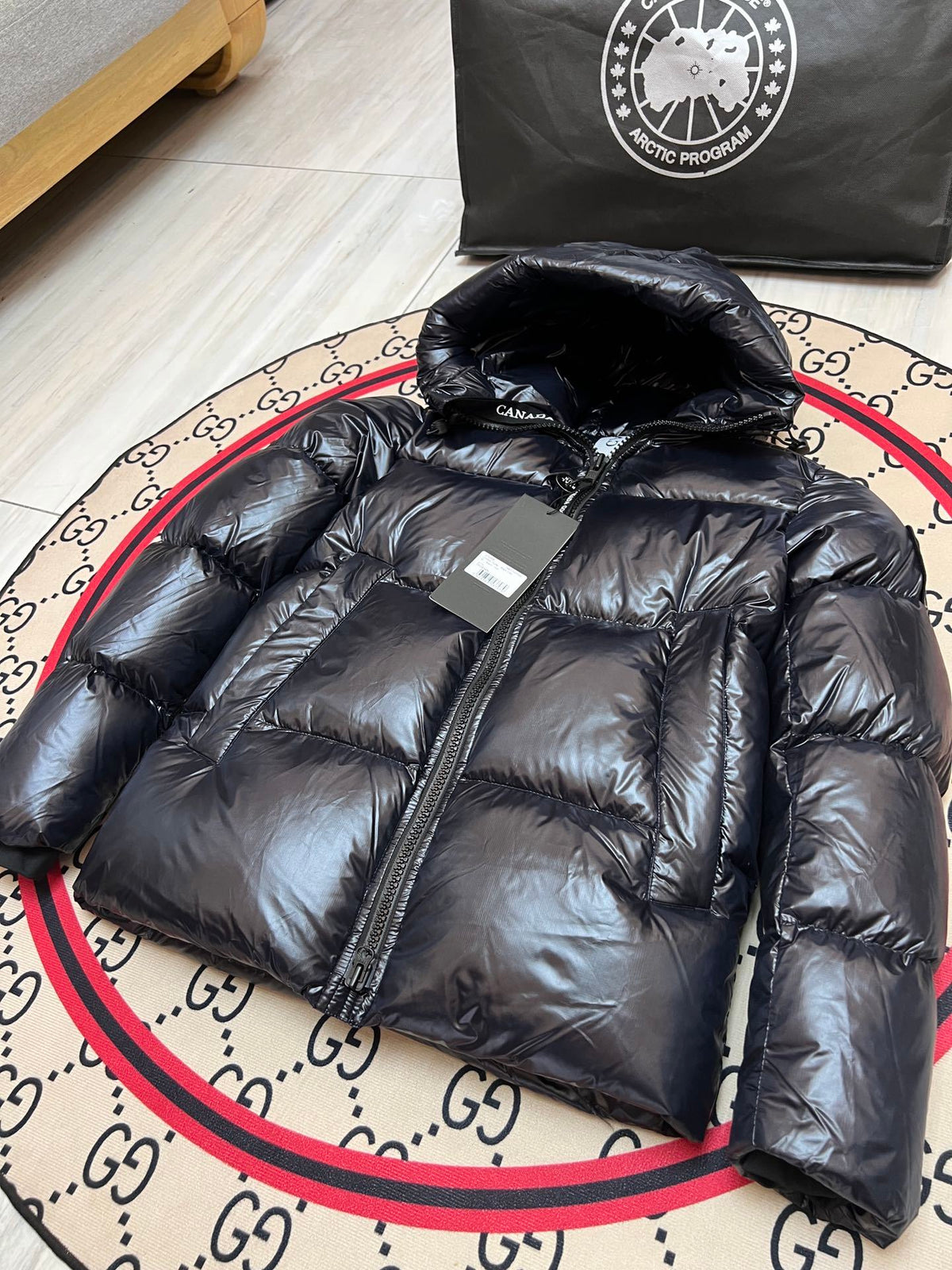 Canada Goose Arctic Program Glossy Black Down Jacket