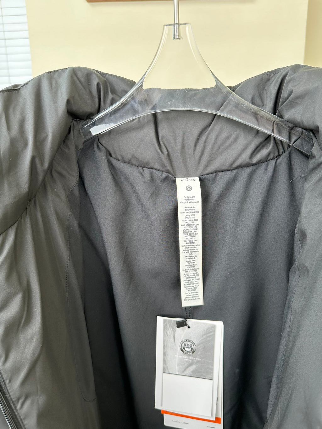 Lululemon Charcoal Grey Hooded Down Puffer Vest