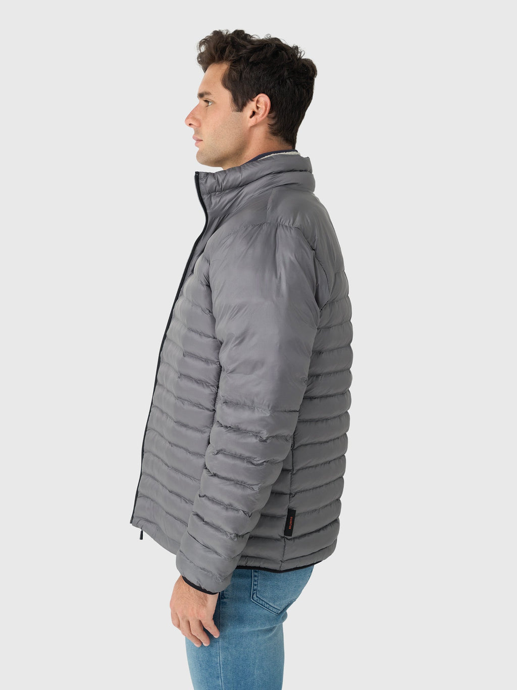 The North Face Grey Stretch Down Jacket Slim Fit Lightweight