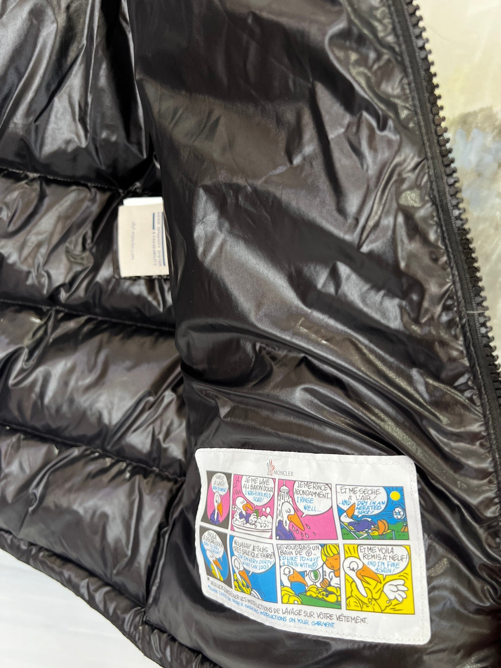 Moncler Black Glossy Hooded Down Puffer Jacket