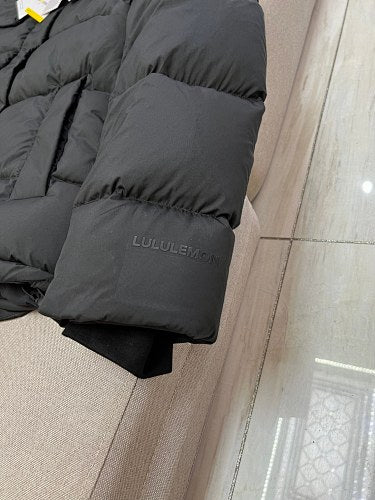 Lululemon Black Hooded Down & PrimaLoft Puffer Jacket