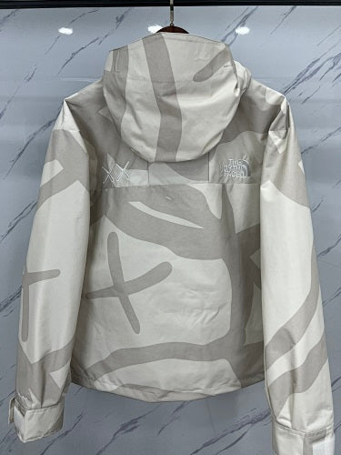The North Face White KAWS XX Collaboration Shell Jacket Hooded