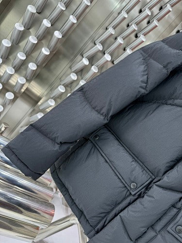 Moncler Black Long Hooded Down Parka