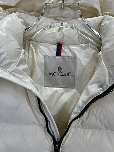 Moncler Black Glossy Long Hooded Down Coat
