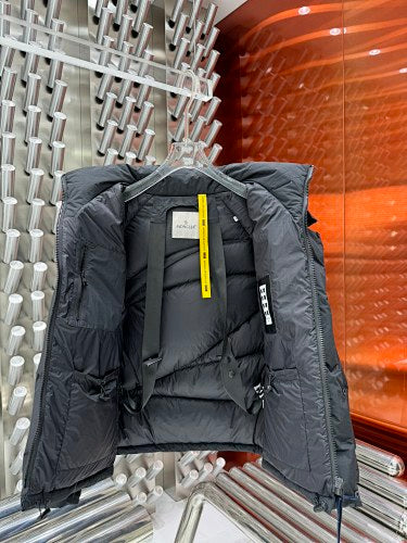 Moncler Black Long Hooded Down Parka