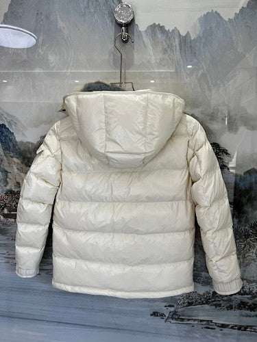 Moncler Black Glossy Long Hooded Down Coat