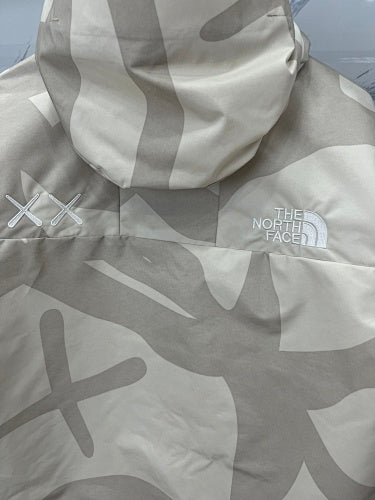 The North Face White KAWS XX Collaboration Shell Jacket Hooded