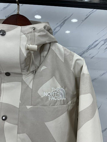 The North Face White KAWS XX Collaboration Shell Jacket Hooded