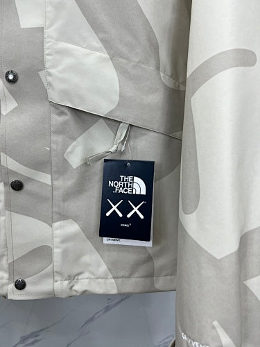 The North Face White KAWS XX Collaboration Shell Jacket Hooded