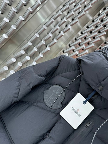 Moncler Black Long Hooded Down Parka