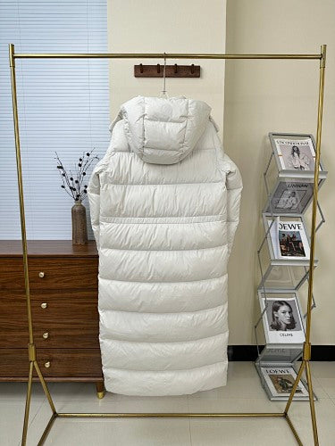 Lululemon Bone White Glossy Hooded Down Puffer Vest