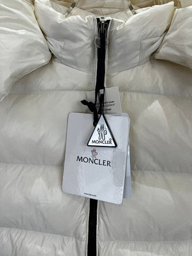 Moncler Black Glossy Long Hooded Down Coat
