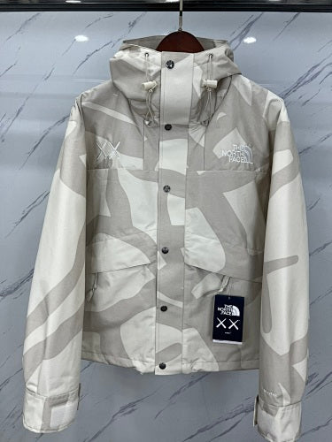 The North Face White KAWS XX Collaboration Shell Jacket Hooded
