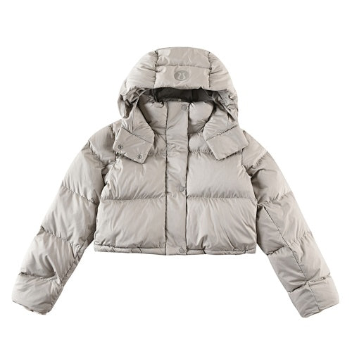 Lululemon Cream Hooded Down Puffer Jacket