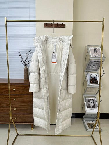 Lululemon Bone White Glossy Hooded Down Puffer Vest