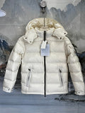 Moncler Black Glossy Long Hooded Down Coat