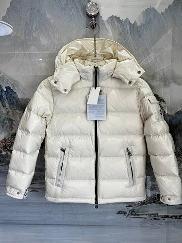 Moncler Black Glossy Long Hooded Down Coat