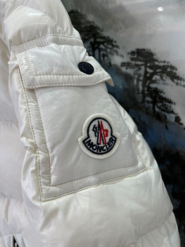 Moncler Black Glossy Long Hooded Down Coat
