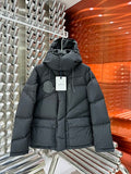 Moncler Black Long Hooded Down Parka