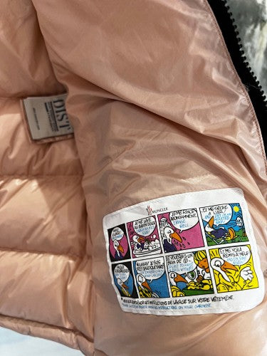 Moncler Rose Gold Glossy Hooded Down Jacket