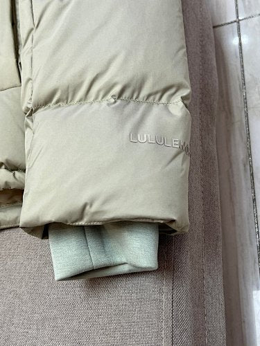 Lululemon Sage Green Glossy Hooded Down Puffer Jacket