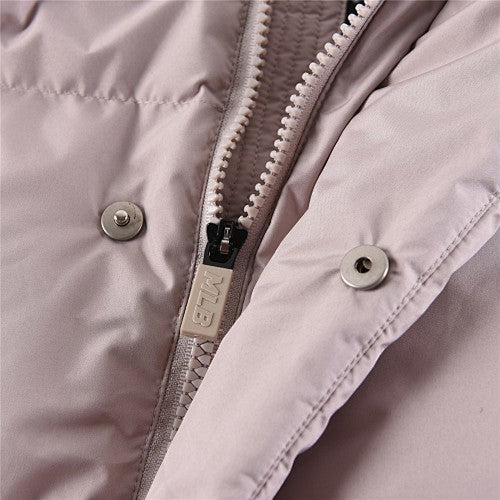 MLB NY Yankees Grey Fur Hood Down Parka