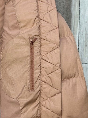 Lululemon Blush Pink Hooded White Goose Down Puffer Jacket