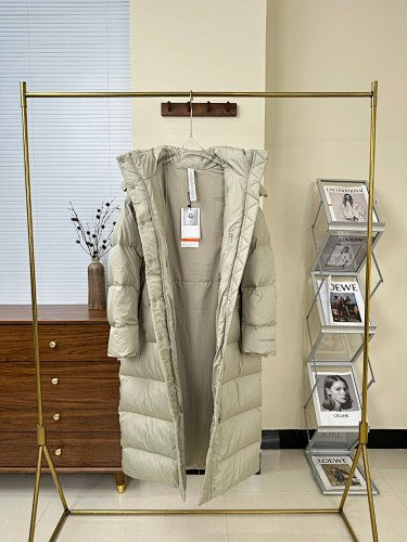 Lululemon Light Grey Glossy Hooded Down Puffer Vest