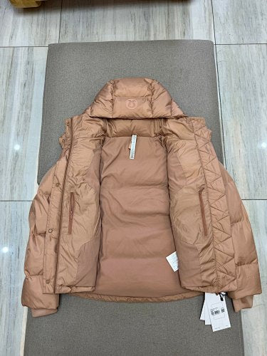 Lululemon Blush Pink Hooded White Goose Down Puffer Jacket