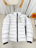 Canada Goose White Tonal Hooded Down Puffer Jacket