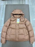 Lululemon Blush Pink Hooded White Goose Down Puffer Jacket