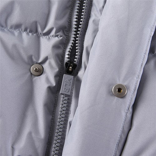 MLB NY Yankees Grey Fur Hood Down Parka