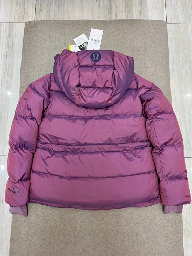 Lululemon Burgundy Hooded Down Puffer Jacket