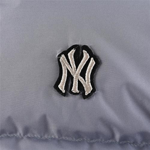 MLB NY Yankees Grey Fur Hood Down Parka