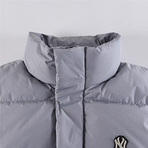 MLB NY Yankees Grey Fur Hood Down Parka