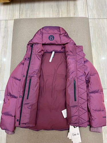 Lululemon Burgundy Hooded Down Puffer Jacket