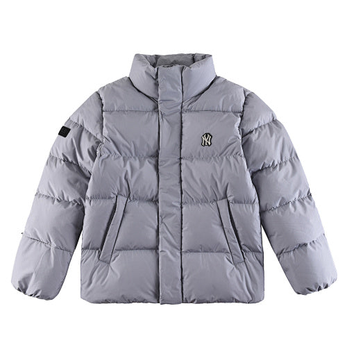MLB NY Yankees Grey Fur Hood Down Parka