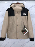The North Face Khaki Black GORE-TEX Mountain Jacket Snap Button Waterproof