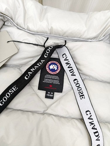 Canada Goose White Hooded Down Puffer Jacket