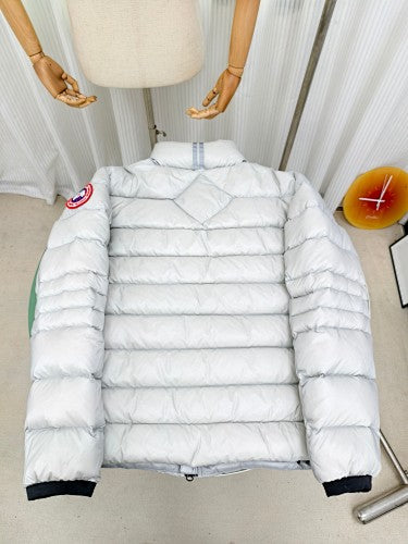 Canada Goose White Hooded Down Puffer Jacket
