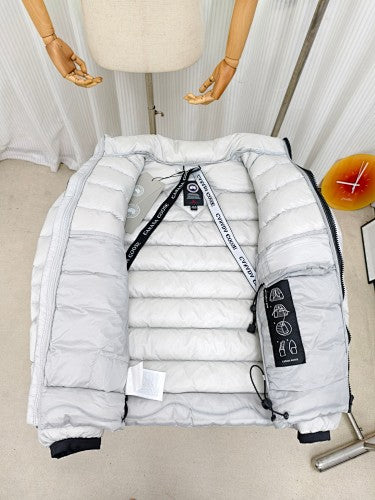 Canada Goose White Hooded Down Puffer Jacket
