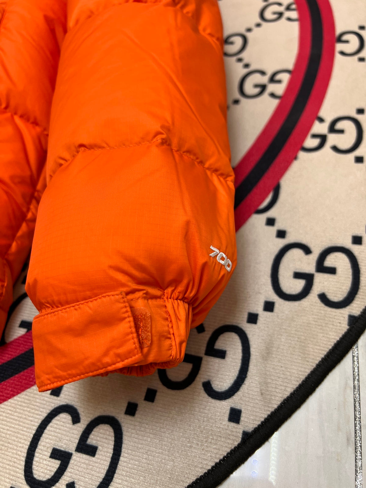 The North Face Orange Black 1996 Retro Nuptse Down Jacket 700 Fill