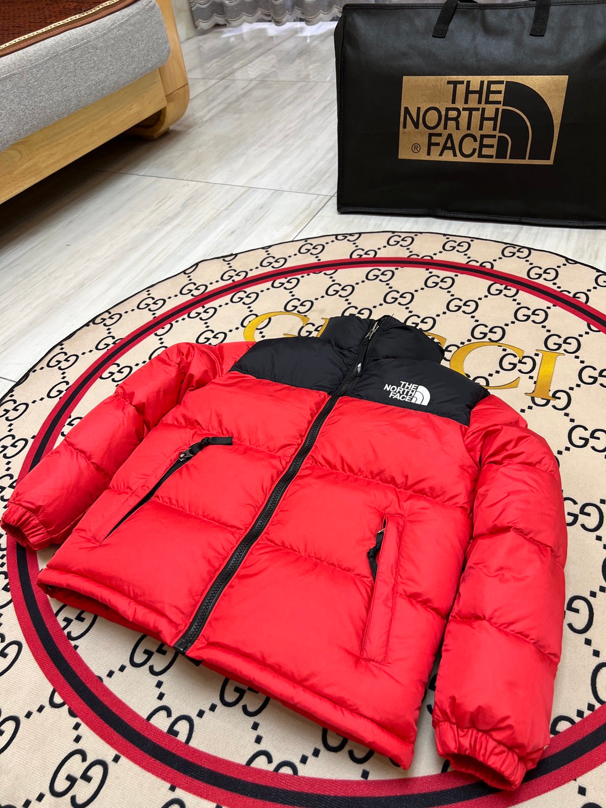 The North Face Red Black 1996 Retro Nuptse Down Jacket 700 Fill