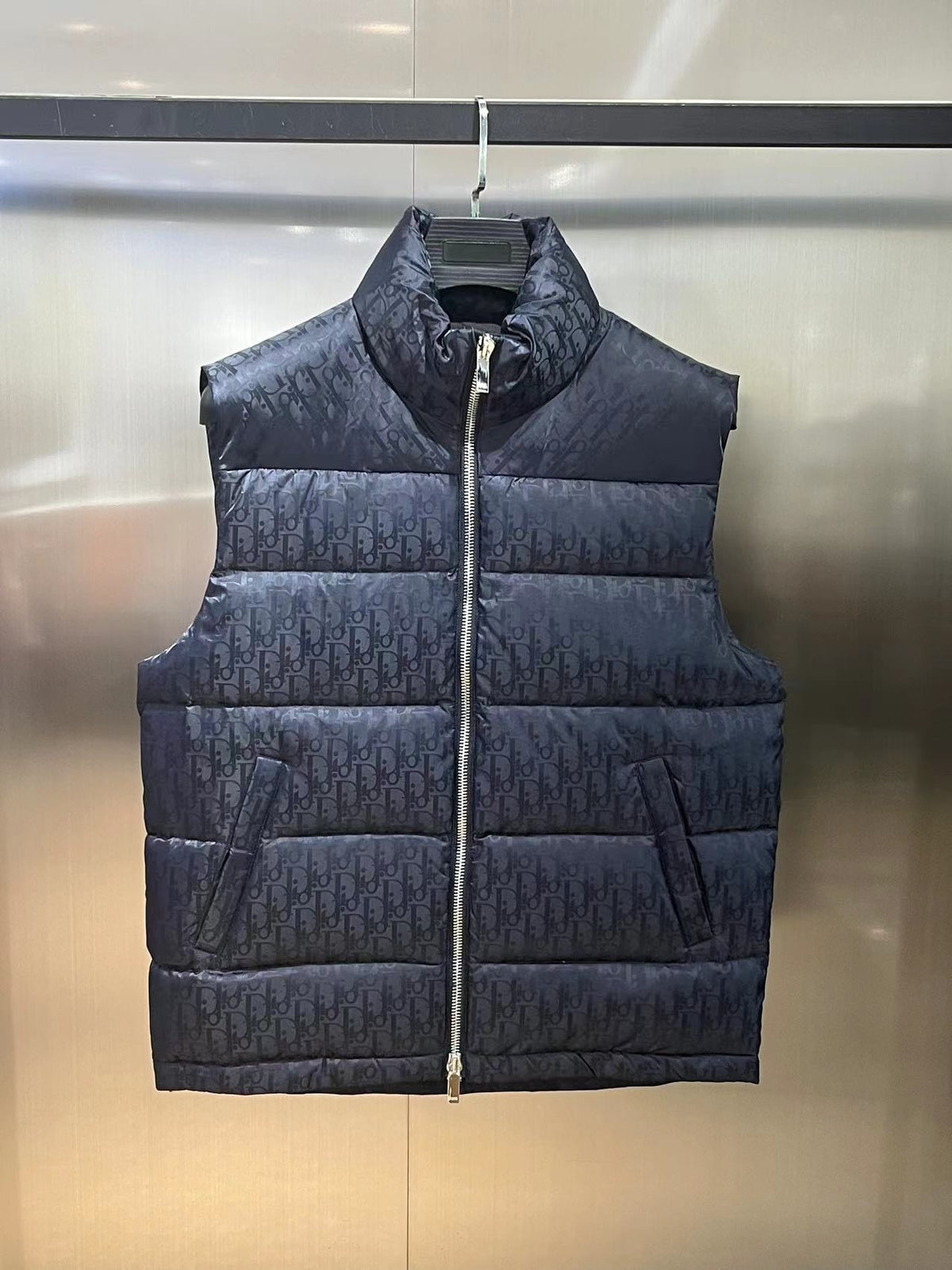 Dior Navy Oblique Monogram Down Vest