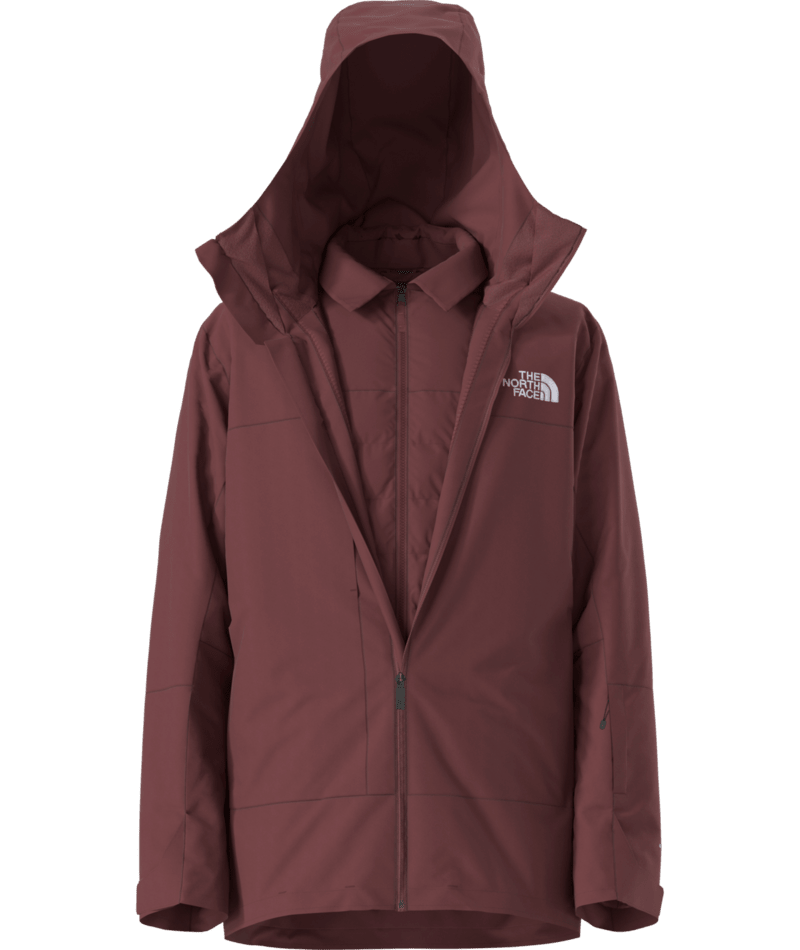 The North Face Burgundy 3-in-1 Triclimate Jacket Hooded Waterproof