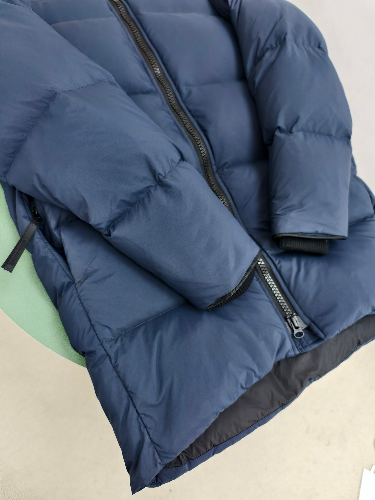 Canada Goose Navy Blue Matte Hooded Down Puffer Jacket