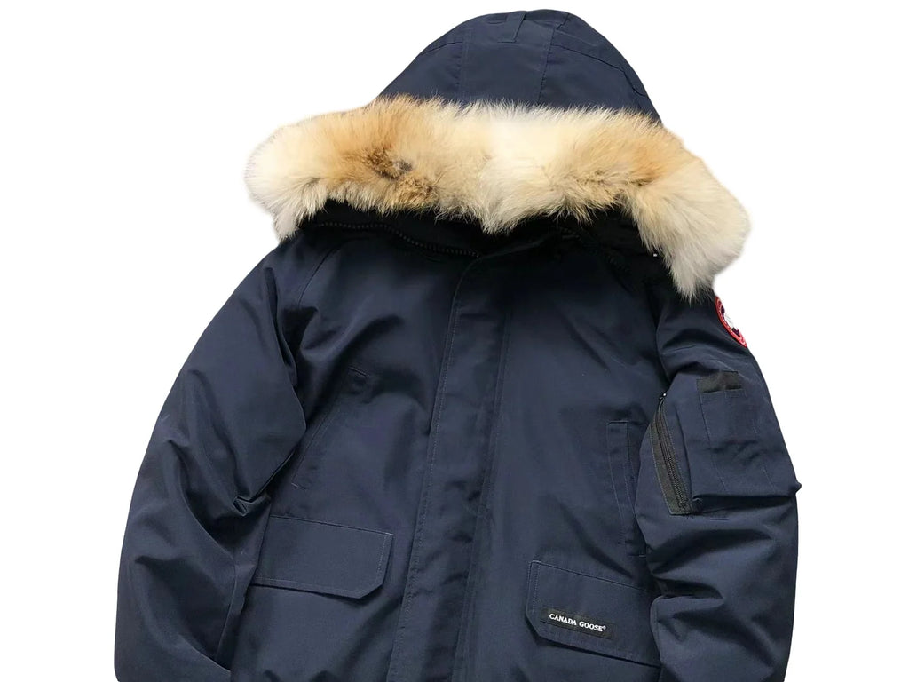 Canada Goose Navy Blue Down Parka with Hood