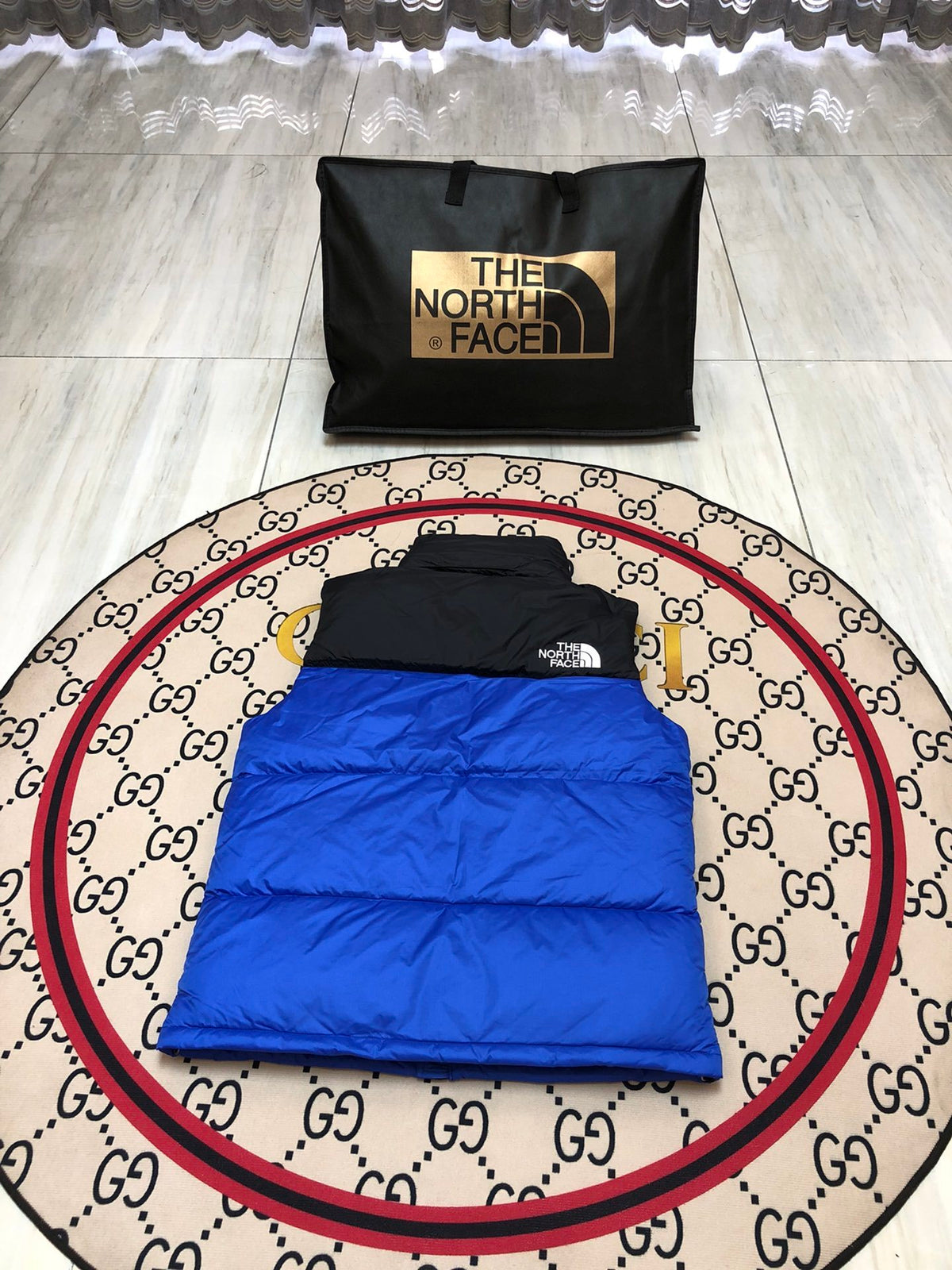 The North Face Blue Black 1996 Retro Nuptse Down Vest