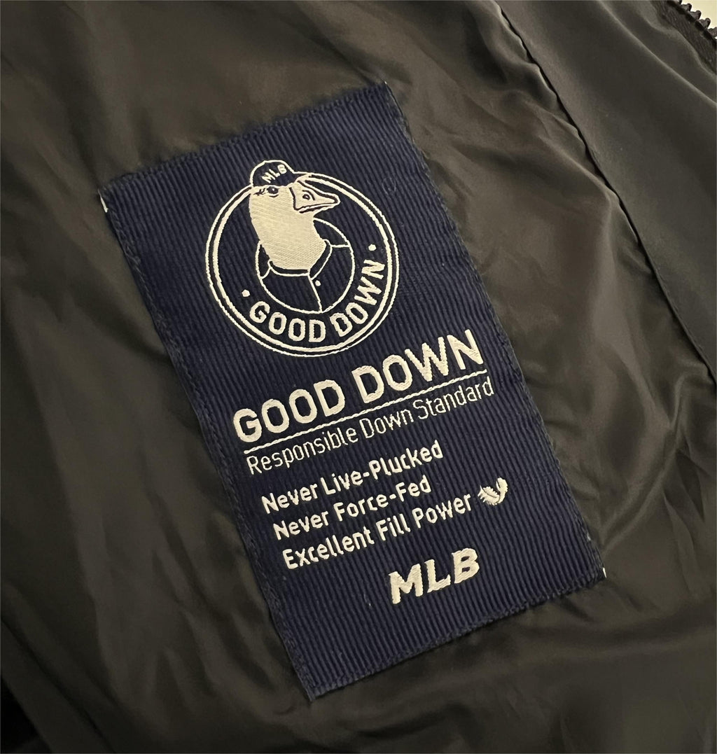 MLB New York Yankees Black Premium Down Long Parka Hooded