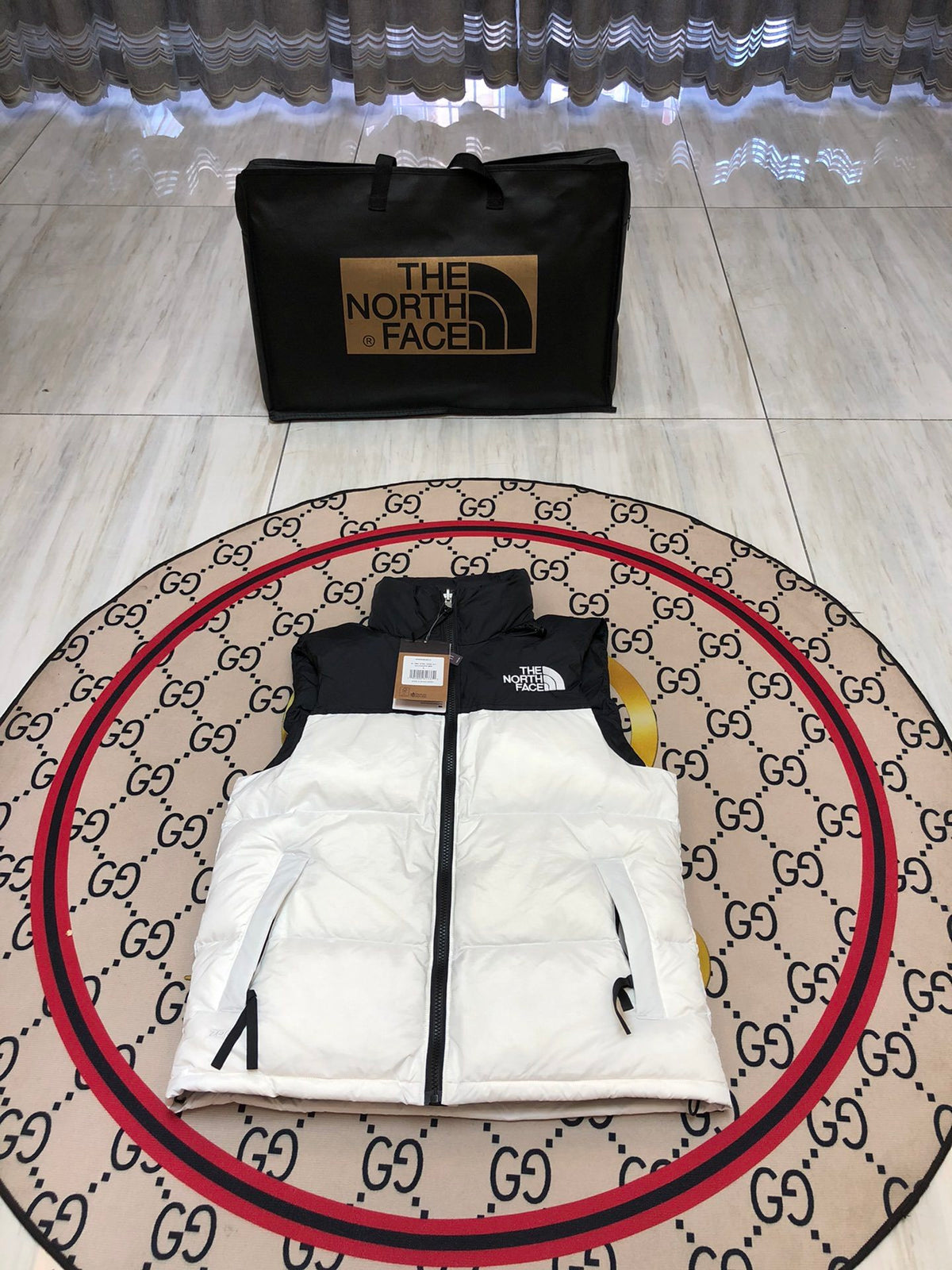 The North Face White Black 1996 Retro Nuptse Down Vest